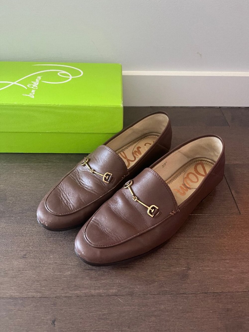 Sam Edelman Dark Brown Leather Loafers